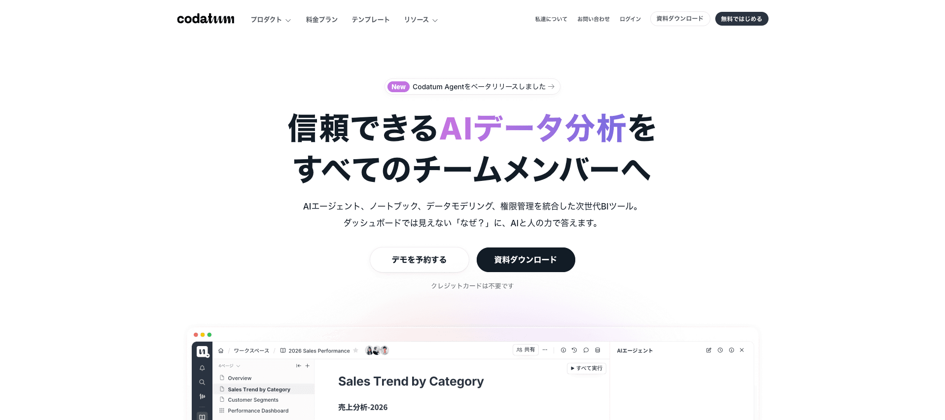 Codatum 画面イメージ